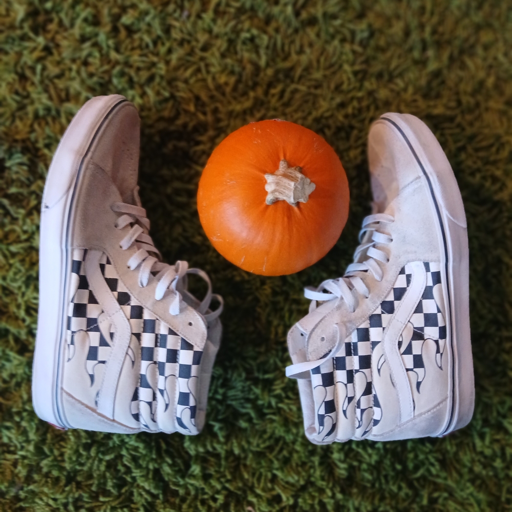 Vans Checkered Flame High-Top Sneakers